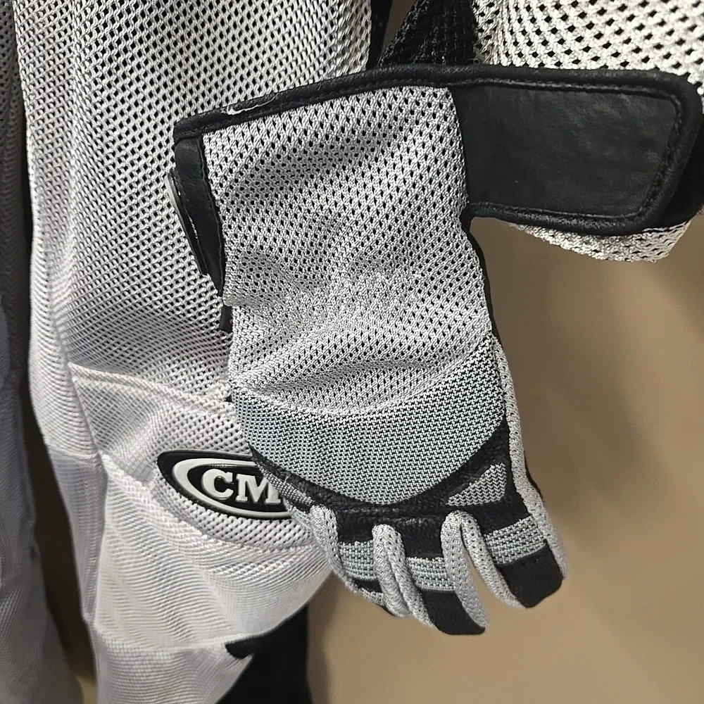 CMA Motorcycle‎ Jacket And Pants Set - Black and White Padded Jacket-M Pants-L